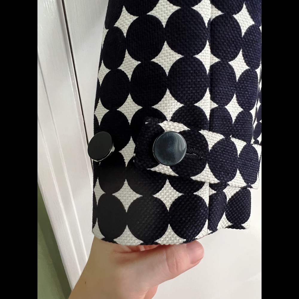 Talbots 50’s 60’s Mod Circle Pattern Blazer Size … - image 4